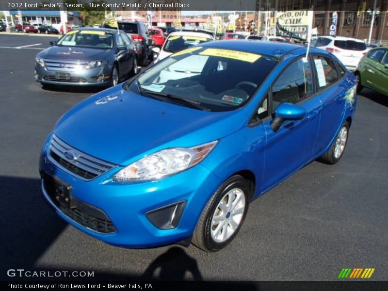 Blue Candy Metallic / Charcoal Black 2012 Ford Fiesta SE Sedan