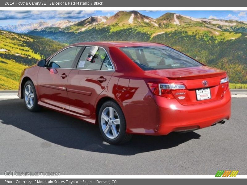 Barcelona Red Metallic / Black 2014 Toyota Camry SE