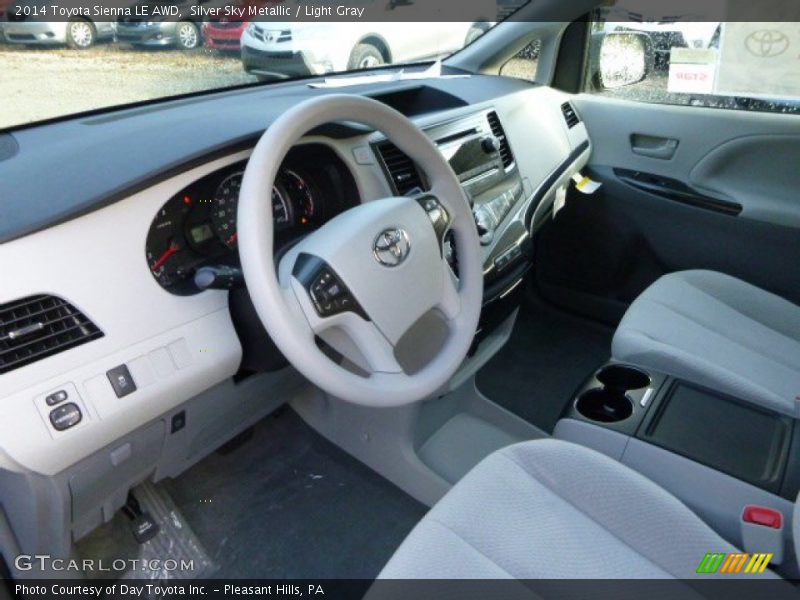 Silver Sky Metallic / Light Gray 2014 Toyota Sienna LE AWD