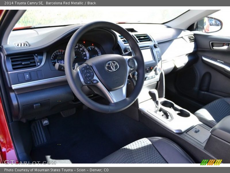 Barcelona Red Metallic / Black 2014 Toyota Camry SE