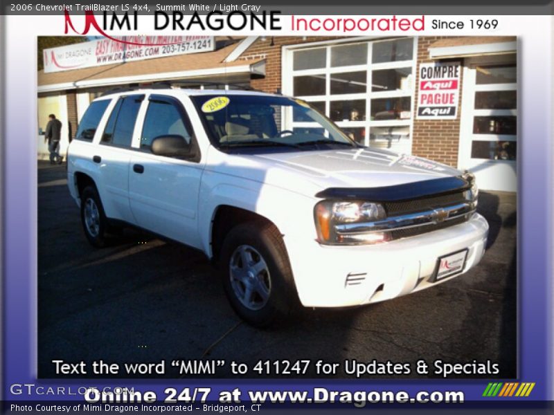 Summit White / Light Gray 2006 Chevrolet TrailBlazer LS 4x4