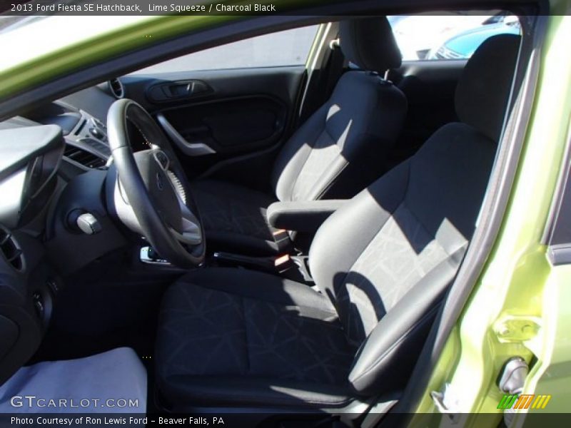 Lime Squeeze / Charcoal Black 2013 Ford Fiesta SE Hatchback