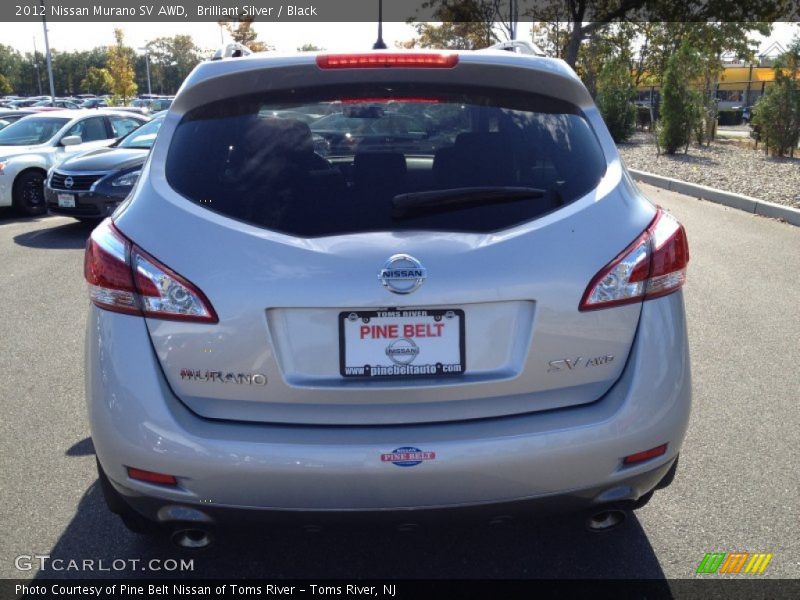 Brilliant Silver / Black 2012 Nissan Murano SV AWD