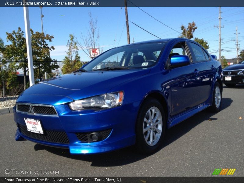 Octane Blue Pearl / Black 2011 Mitsubishi Lancer ES