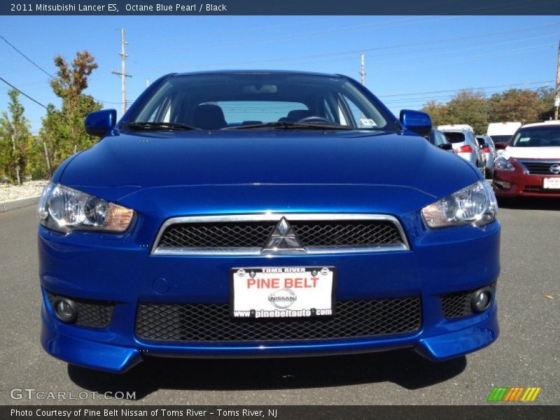 Octane Blue Pearl / Black 2011 Mitsubishi Lancer ES
