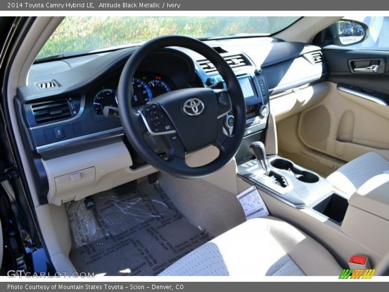 Attitude Black Metallic / Ivory 2014 Toyota Camry Hybrid LE