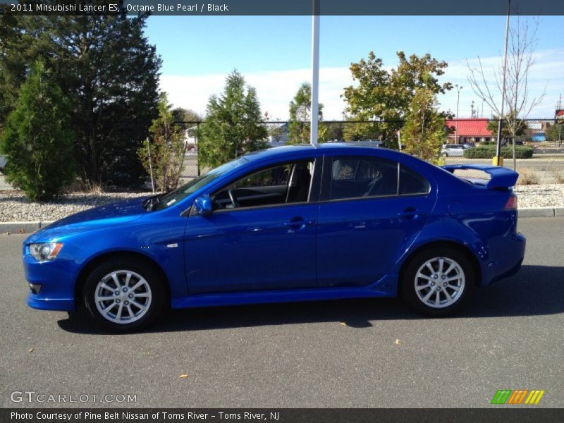 Octane Blue Pearl / Black 2011 Mitsubishi Lancer ES