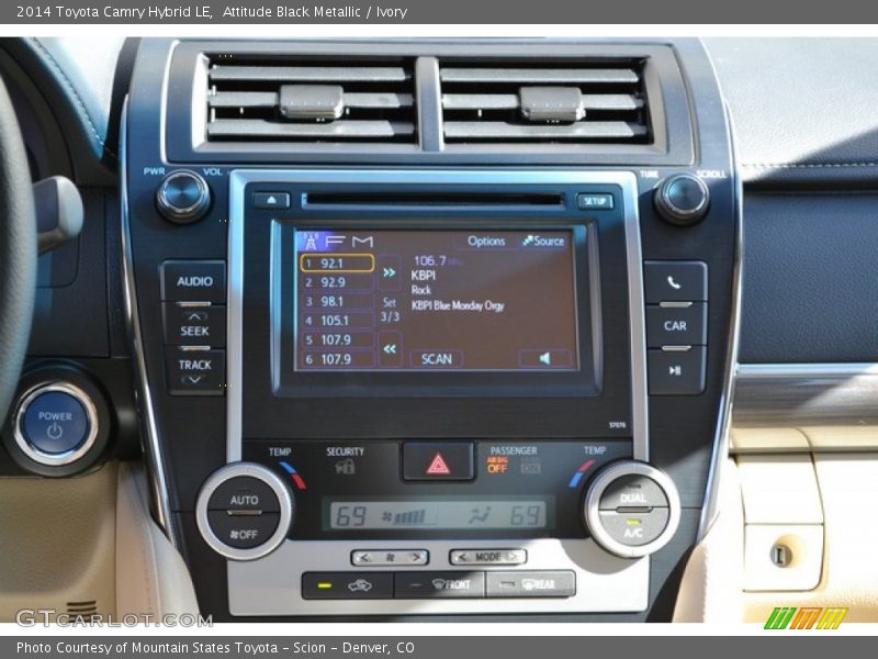 Attitude Black Metallic / Ivory 2014 Toyota Camry Hybrid LE