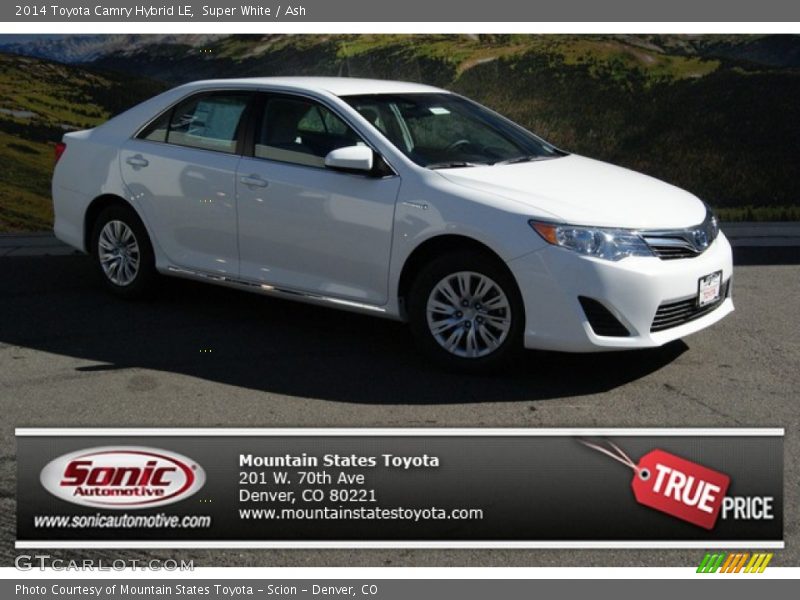 Super White / Ash 2014 Toyota Camry Hybrid LE