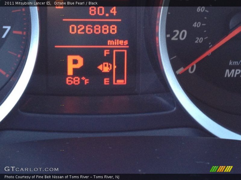 Octane Blue Pearl / Black 2011 Mitsubishi Lancer ES