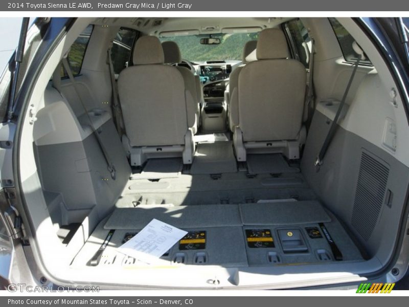 Predawn Gray Mica / Light Gray 2014 Toyota Sienna LE AWD