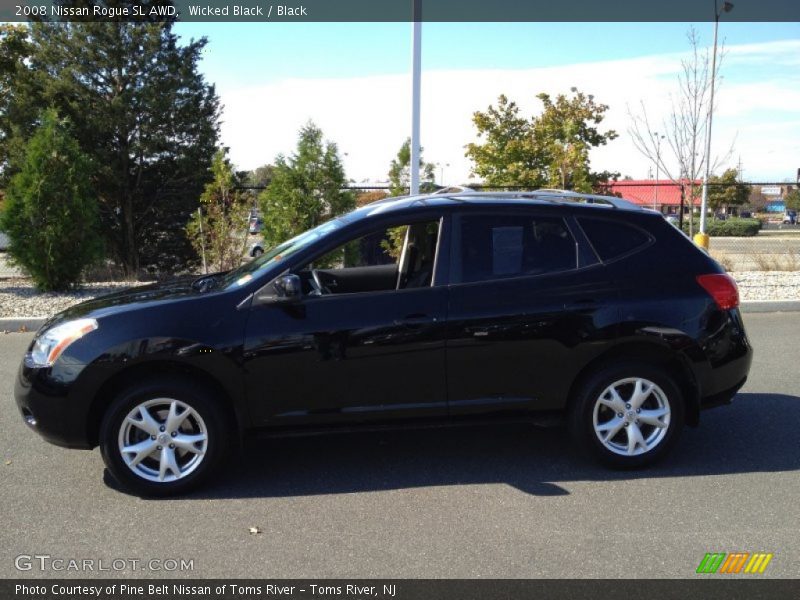 Wicked Black / Black 2008 Nissan Rogue SL AWD