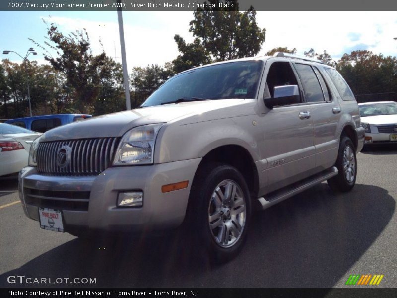 Silver Birch Metallic / Charcoal Black 2007 Mercury Mountaineer Premier AWD