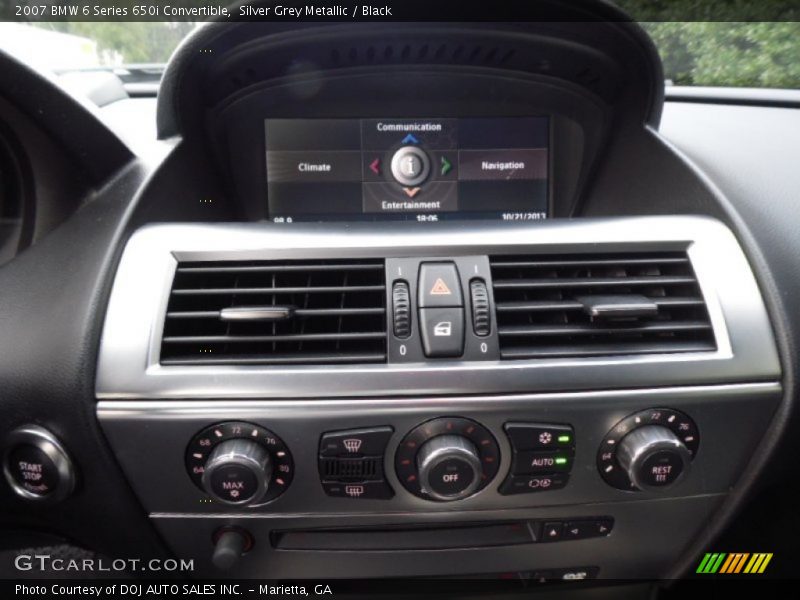 Controls of 2007 6 Series 650i Convertible