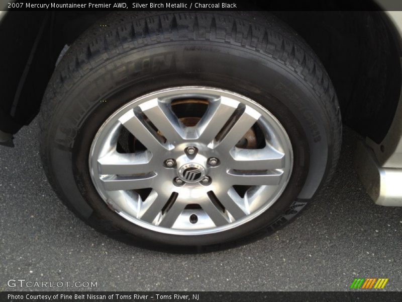 Silver Birch Metallic / Charcoal Black 2007 Mercury Mountaineer Premier AWD