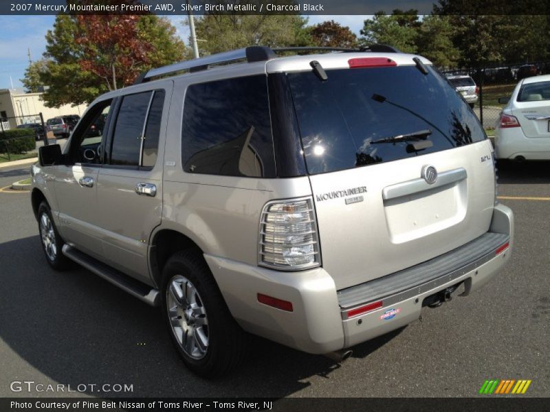 Silver Birch Metallic / Charcoal Black 2007 Mercury Mountaineer Premier AWD