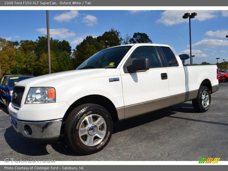 Oxford White / Tan 2006 Ford F150 XLT SuperCab