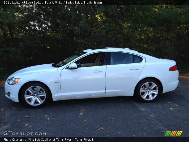 Polaris White / Barley Beige/Truffle Brown 2011 Jaguar XF Sport Sedan