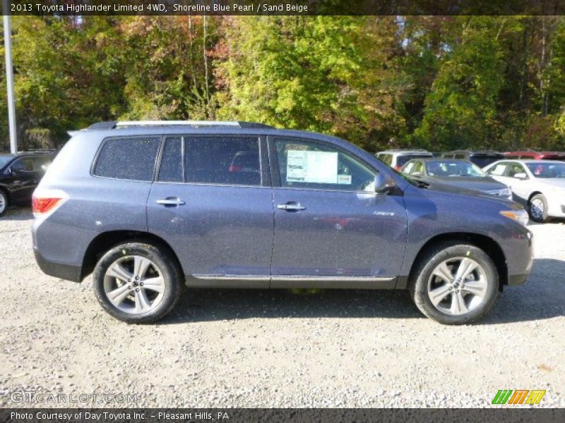 Shoreline Blue Pearl / Sand Beige 2013 Toyota Highlander Limited 4WD