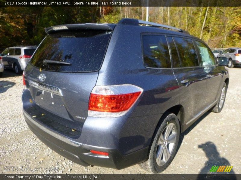 Shoreline Blue Pearl / Sand Beige 2013 Toyota Highlander Limited 4WD
