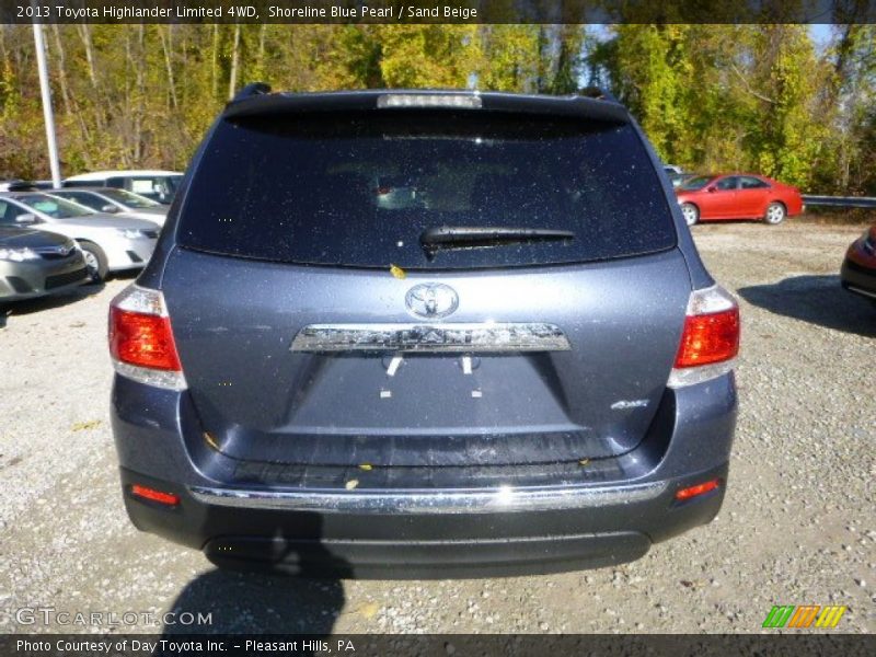 Shoreline Blue Pearl / Sand Beige 2013 Toyota Highlander Limited 4WD