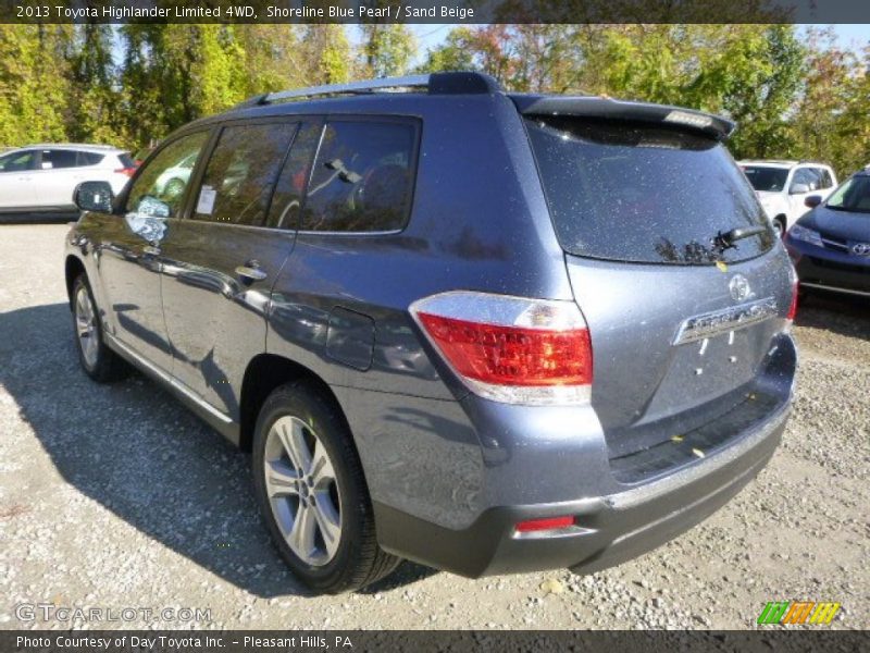Shoreline Blue Pearl / Sand Beige 2013 Toyota Highlander Limited 4WD