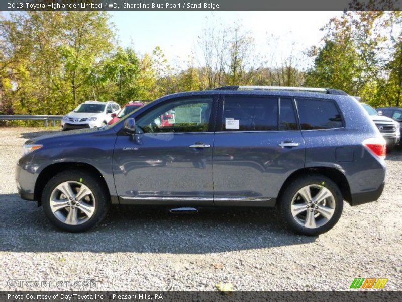Shoreline Blue Pearl / Sand Beige 2013 Toyota Highlander Limited 4WD