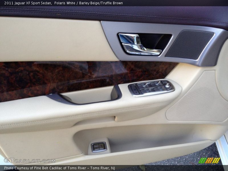 Polaris White / Barley Beige/Truffle Brown 2011 Jaguar XF Sport Sedan