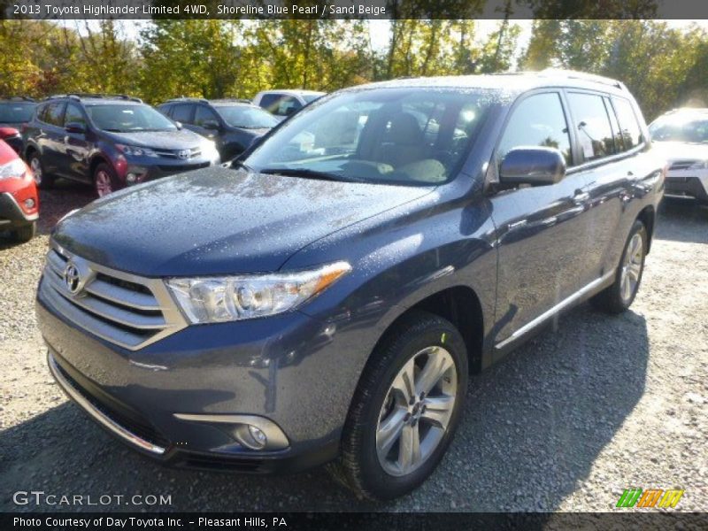 Shoreline Blue Pearl / Sand Beige 2013 Toyota Highlander Limited 4WD