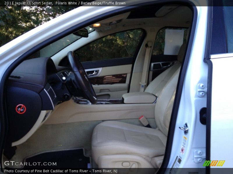 Polaris White / Barley Beige/Truffle Brown 2011 Jaguar XF Sport Sedan