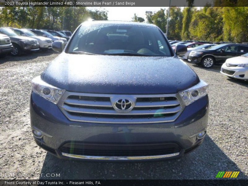 Shoreline Blue Pearl / Sand Beige 2013 Toyota Highlander Limited 4WD