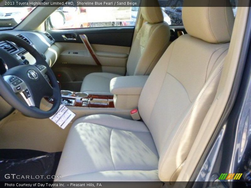 Shoreline Blue Pearl / Sand Beige 2013 Toyota Highlander Limited 4WD