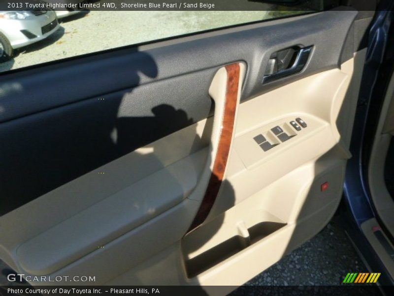 Shoreline Blue Pearl / Sand Beige 2013 Toyota Highlander Limited 4WD