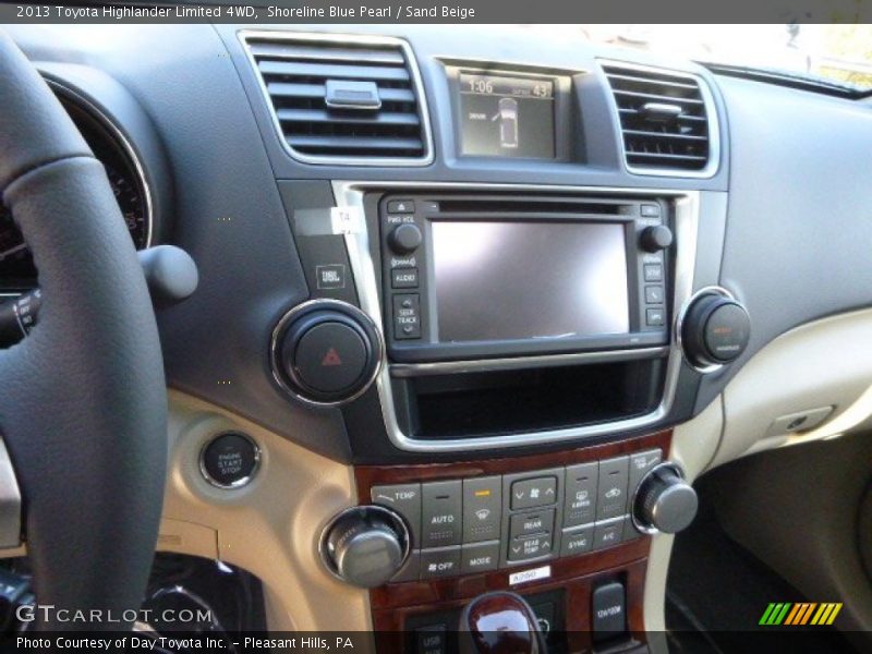 Shoreline Blue Pearl / Sand Beige 2013 Toyota Highlander Limited 4WD