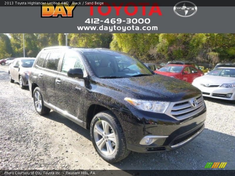 Black / Sand Beige 2013 Toyota Highlander Limited 4WD