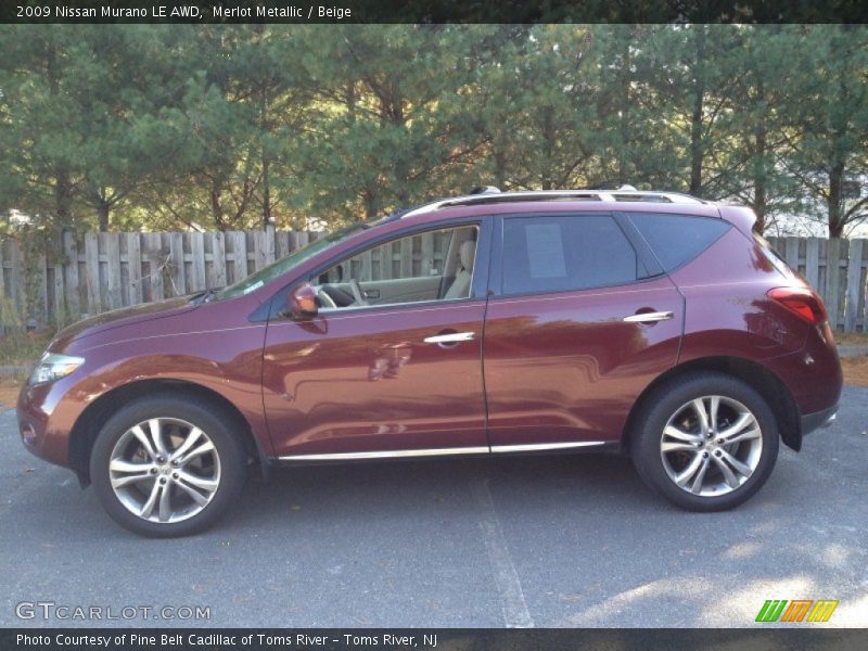 Merlot Metallic / Beige 2009 Nissan Murano LE AWD
