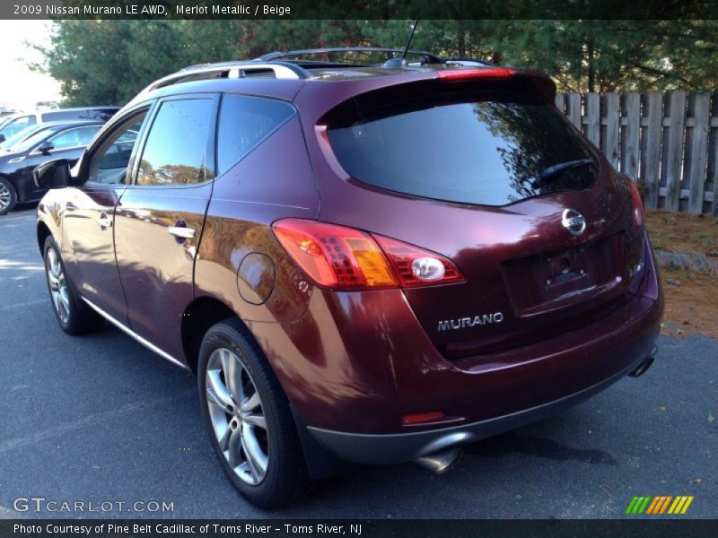 Merlot Metallic / Beige 2009 Nissan Murano LE AWD