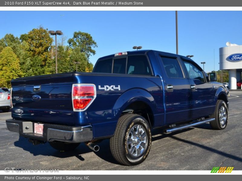 Dark Blue Pearl Metallic / Medium Stone 2010 Ford F150 XLT SuperCrew 4x4