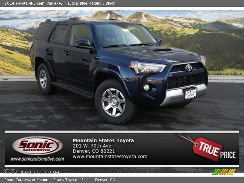 Nautical Blue Metallic / Black 2014 Toyota 4Runner Trail 4x4
