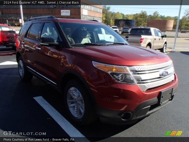 Sunset / Charcoal Black 2014 Ford Explorer XLT 4WD