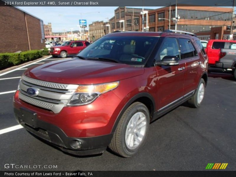 Sunset / Charcoal Black 2014 Ford Explorer XLT 4WD