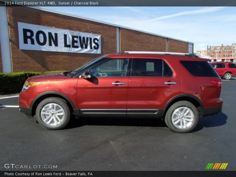 Sunset / Charcoal Black 2014 Ford Explorer XLT 4WD