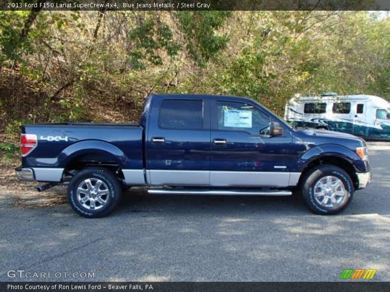 Blue Jeans Metallic / Steel Gray 2013 Ford F150 Lariat SuperCrew 4x4