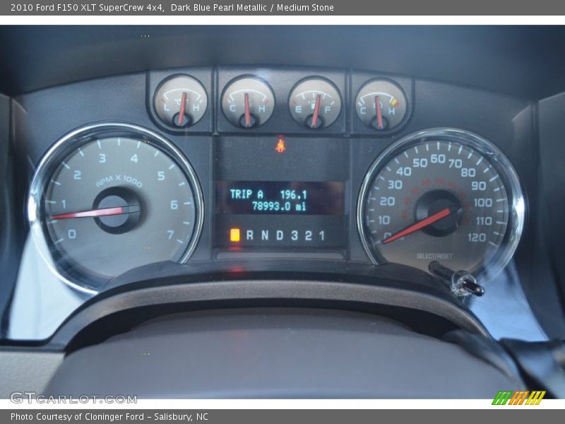 Dark Blue Pearl Metallic / Medium Stone 2010 Ford F150 XLT SuperCrew 4x4