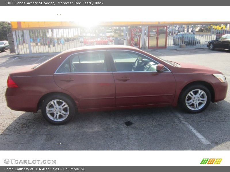 Moroccan Red Pearl / Black 2007 Honda Accord SE Sedan