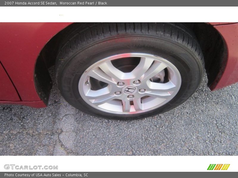 Moroccan Red Pearl / Black 2007 Honda Accord SE Sedan
