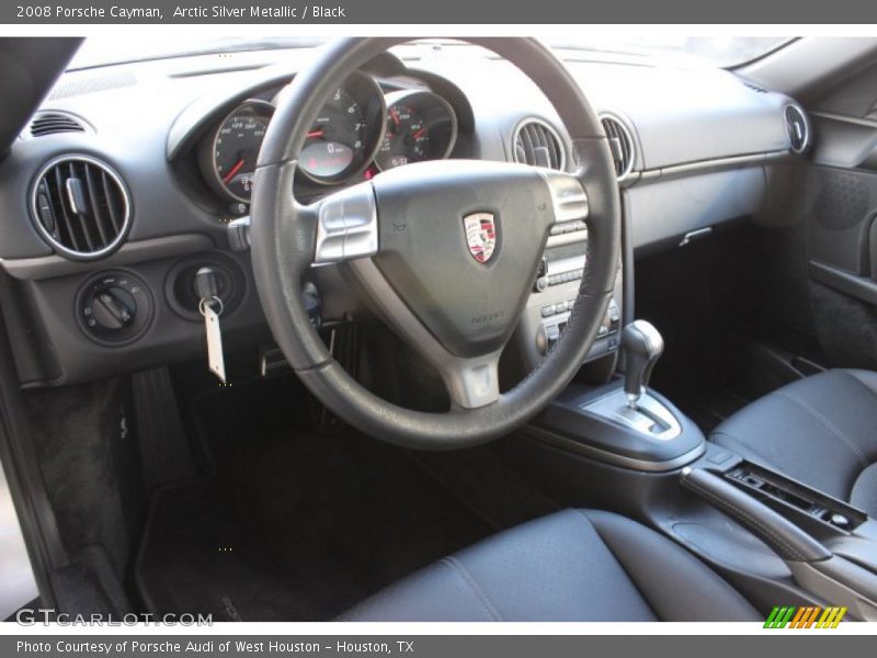 Arctic Silver Metallic / Black 2008 Porsche Cayman