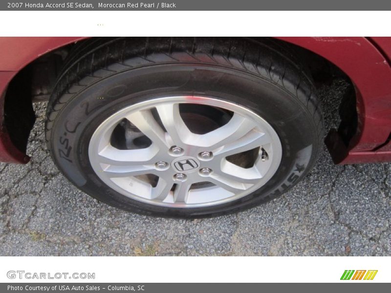 Moroccan Red Pearl / Black 2007 Honda Accord SE Sedan