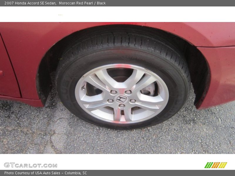 Moroccan Red Pearl / Black 2007 Honda Accord SE Sedan