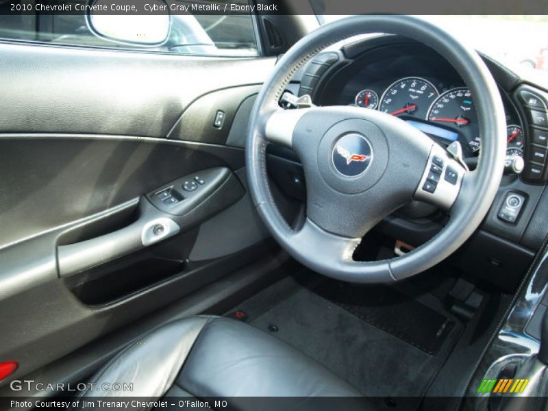 Cyber Gray Metallic / Ebony Black 2010 Chevrolet Corvette Coupe